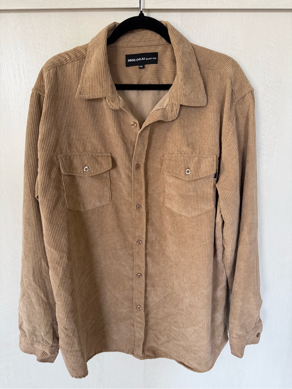 🧥 Molokai Surf Co. Tan Corduroy Shirt Jacket — Size XXL